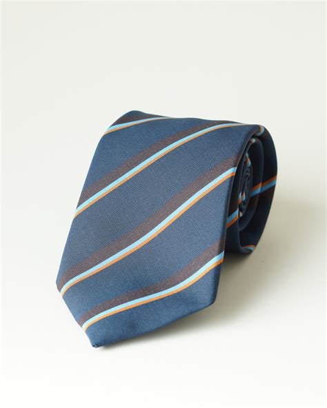 Striped Cotton Poplin Tie